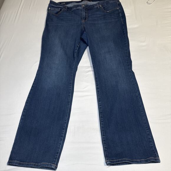 Torrid Premium Womens Plus Sz 22T Tall Blue Stretch Barely Boot Jeans Denim EUC - Picture 1 of 13